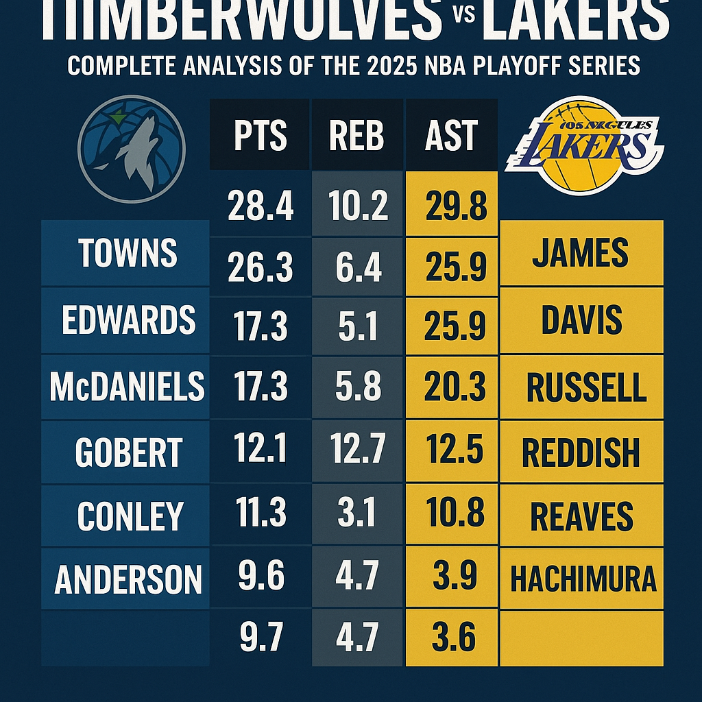 Timberwolves vs Lakers Match Player Stats